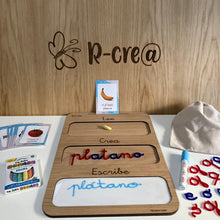 Cargar imagen en el visor de la galería, Tabla de lectoescritura Montessori · Lee, Crea y Escribe